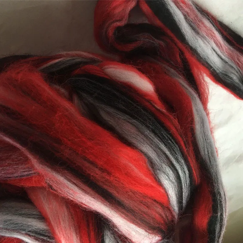 WFPFBEC mixture Merino Wool for felting wool roving fiber 50g 100g 200g 300g 500g 1000g Perfect in Wet and needle Felting no.102