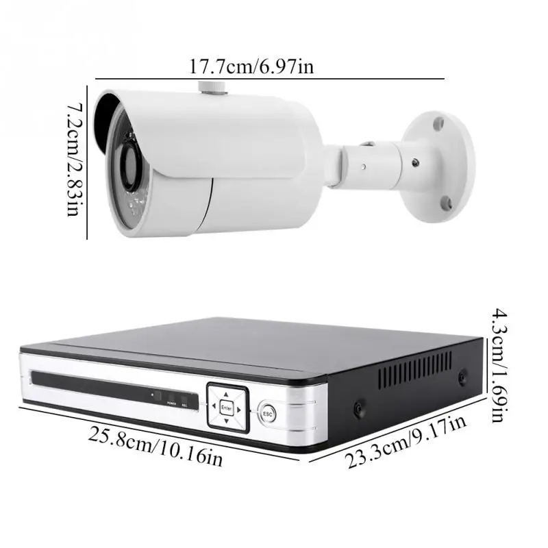 5 в 1 HD 720P Высокое разрешение 1080N AHD dvr cctv комплект видеонаблюдение NVR безопасность Профессиональный IP67 водонепроницаемый камеры Наборы