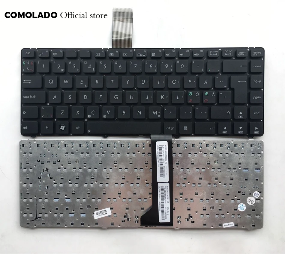 ND Nordic Keyboard For ASUS K46 K46CA K46CB K46CM S46C S46CB S46CM S46CA Black Keyboard ND Layout