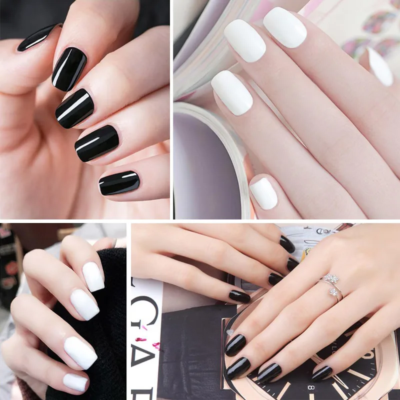 MIZHSE-Black-White-Colors-UV-Nail-Gel-Polish-Soak-off-Gel-DIY-Art-Gel-LED-Lamp (1)