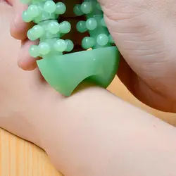 HANRIVER Jade ручной палец восстановления Меридиан массажный ролик массажер точка Массажер Гуа Ша многофункциональный массажный ролик