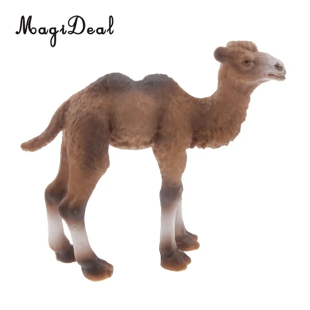 2 Pieces Realistic Wildlife Zoo Animal Camel Alpaca Model Action Figures Playset Kids Children Educational Toy Gift