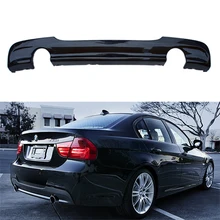 O Envio gratuito de 1 Conjunto de Fibra de Carbono Difusor Para BMW 2006 + E90 E91 328i 335i w/M Sport Traseiro Bumper