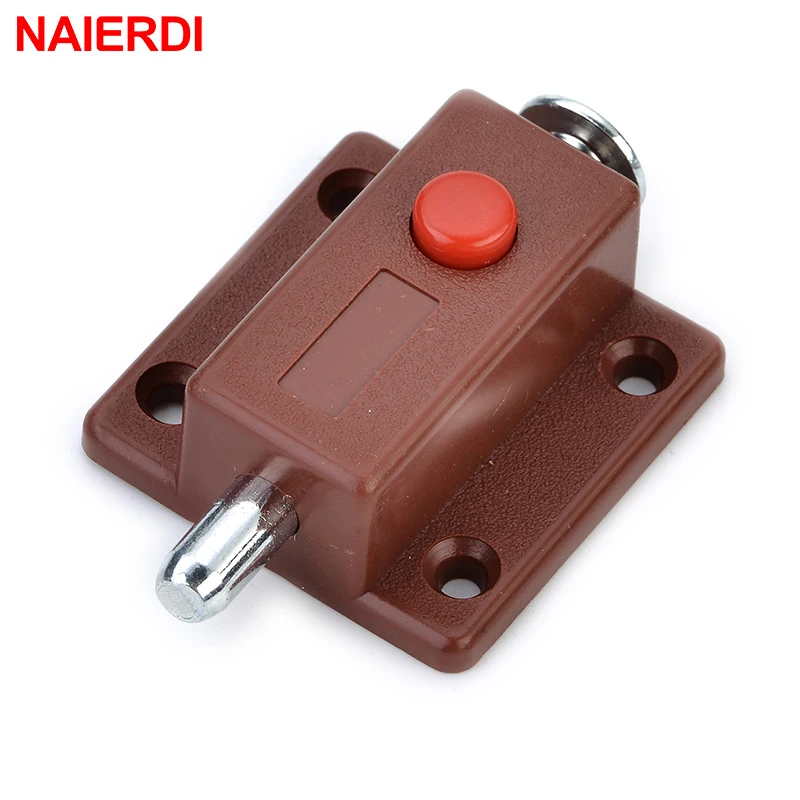 NAIERDI Automatic Furniture Bolt Door Window Box Latch 53*35mm