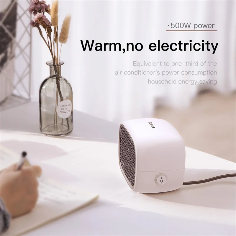 Goedkoop Baseus Elektrische Kachel Warmer Plug Draagbare Home Heater Handy Warmer Voor Thuis Kantoor Huishoudelijke Fan Kachel Radiator