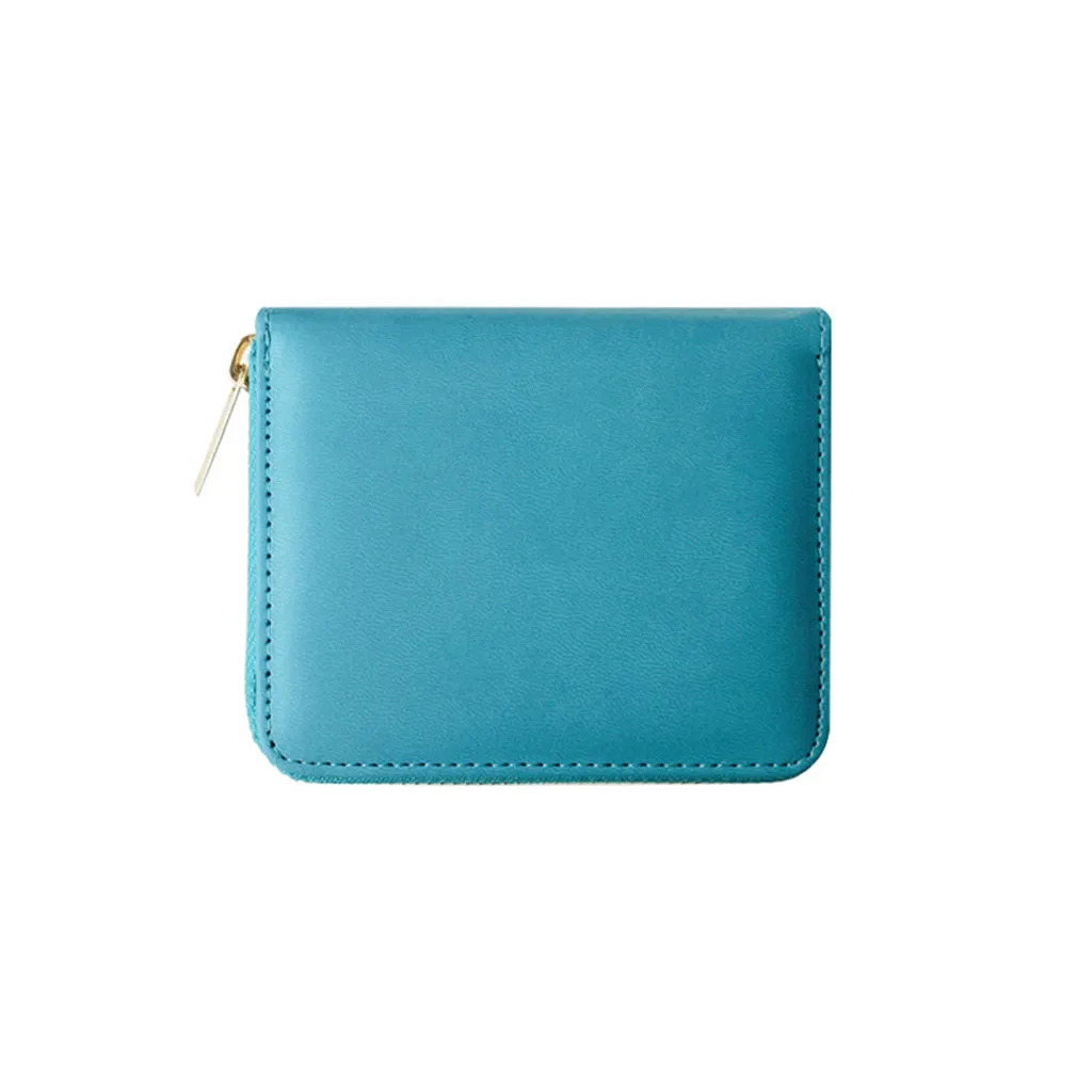 

MAIOUMY Women Solid Color Zipper Multi-Card Card Holder Wallet Frosted Fabric Card Holder Package Wallet Female Money Bag Jun 14