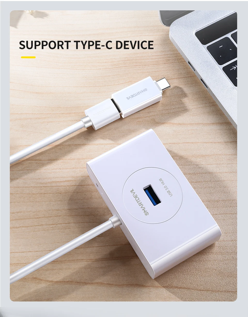 SmartDevil Мульти USB 3,0 type C концентратор к USB 3,0+ 4 USB для Macbook Pro концентратор адаптер для huawei P20 компьютер жесткий диск аксессуар