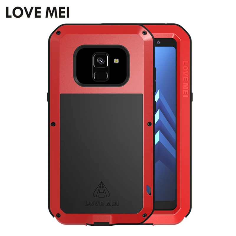 

LOVE MEI Defender Case for Samsung Galaxy A8 / A8+ 2018 Metal Aluminum Powerful Dropproof Armor Case for Galaxy A8+ 2018 Coque