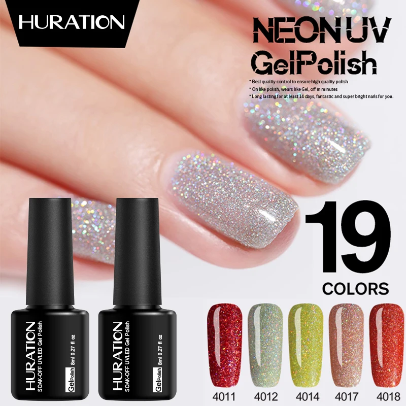 

Huration Neon Gel Polish Emerald Green Color Gel Varnish Nail Art Semi Permanent Primer Nails Manicure Uv Lamp Gel Nail Polish