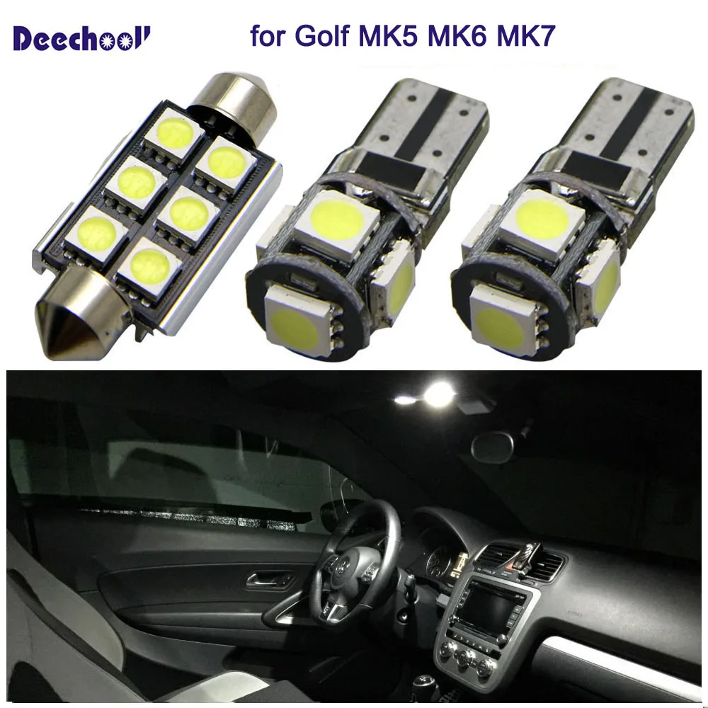 Canbus Parking Interior LED light bulb kit in Xenon white for Car VW Golf V 5 VI 6 VII 7,LED Car Front +Rear Light Canbus Parking Interior LED light bulb kit in Xenon white for Car VW Golf V 5 VI 6 VII 7,LED Car Front +Rear Light