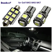 12 pcs Free Error Auto HA CONDOTTO LA Lampadina per il VW Golf MK5 MK6 MK7 04 +, canbus Auto Interni Luce per Volkswagen Golf 5 6 7 2004 + Cupola di luce