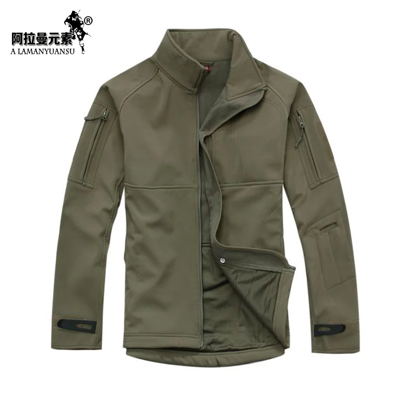 

Men Military Tactical Jacket Sports Commander Soft Shell Waterproof Jackets Army Officer Outdoor Travel Thermal Coats