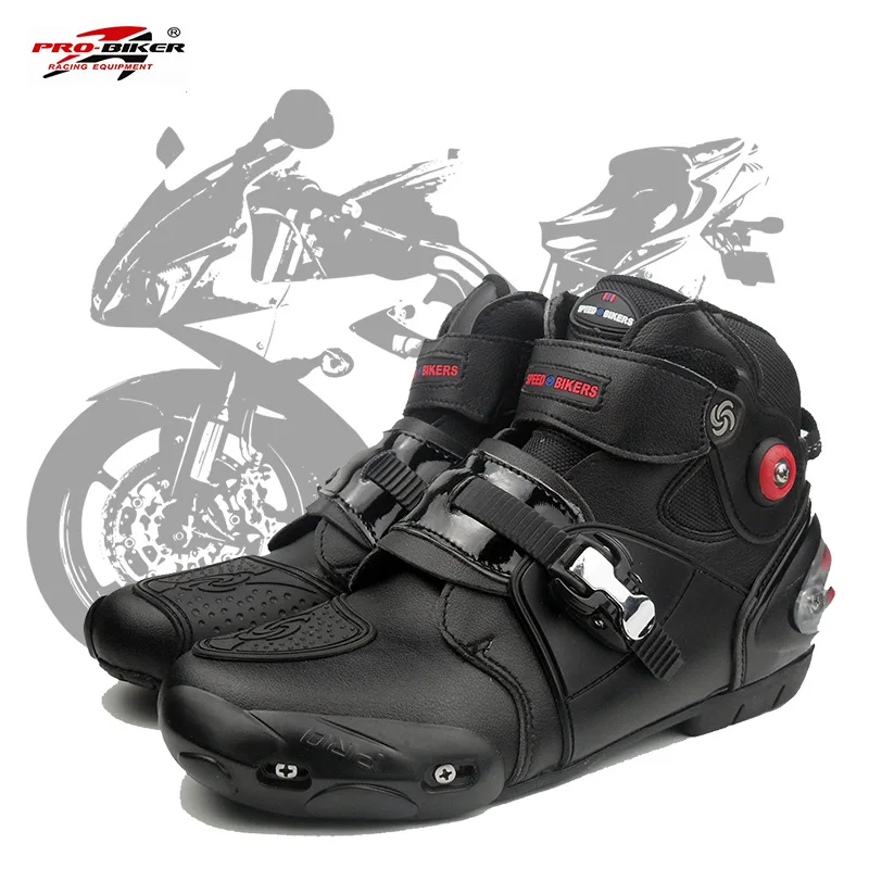 

professional motorbike motorcycle boots motocross racing boots waterproof biker protect ankle moto shoes A9003