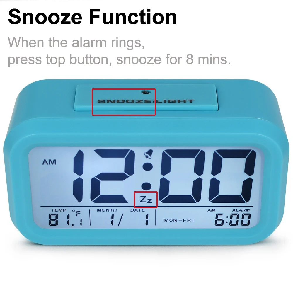Как настроить часы snooze. Wendox часы будильник Snooze Light. Часы настольные Snooze. Часы с датчиком освещения. Часы с датчиком температуры.
