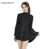 NEW arrival Women Leotards One Piece Dress Long Sleeve Leotard Ballet Dance Unitard Bodysuit Scoop Neck Gymnastics Dresses ► Photo 2/6