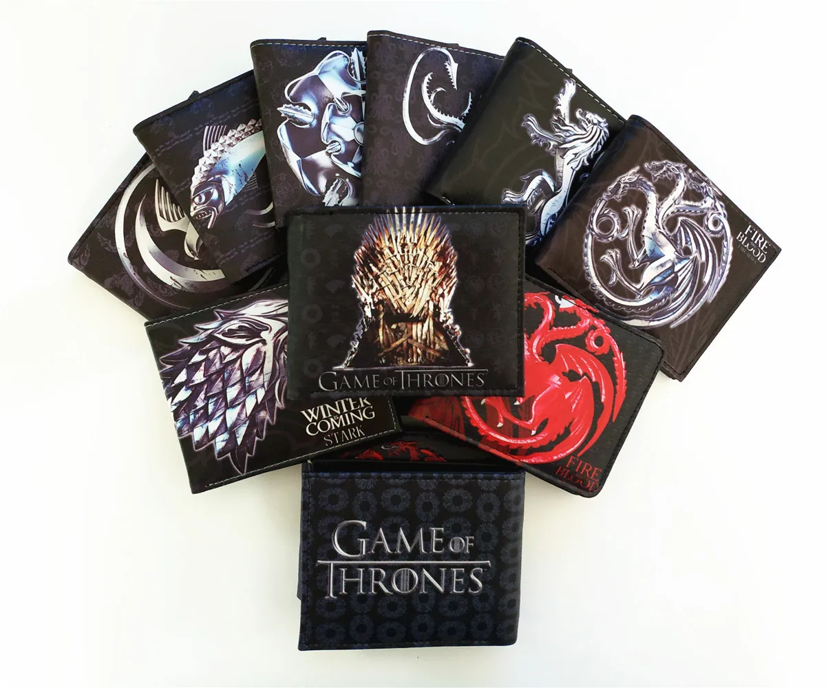 

13 Type TV Series Game of Thrones Men Wallet Coin Purse Unisex Wallets ID/Credit Card Holder