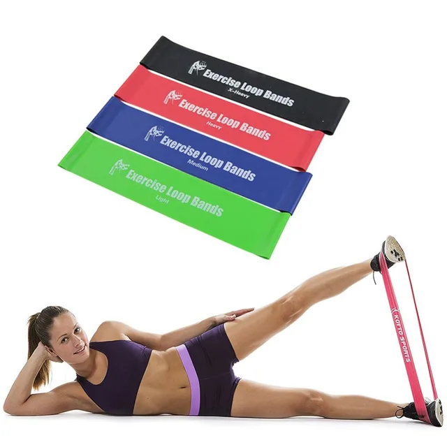 4pcs/Set Crossfit Resistance Bands Yoga Pilates Athletic Rubber Band