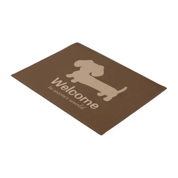 

Welcome to Wiener Dog World Front Door mat Home Decoration Entry Non-slip Door Mat Rubber Washable Floor