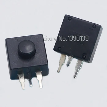 

100pcs DC 30V 1A 3Pin Black Mini Push Button Switch for Electric Torch 12*12mm 3P 2 On 1 Off Flashlight Switchs