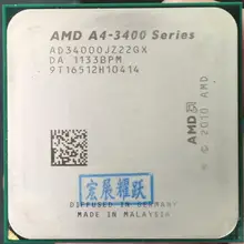 AMD A4-Series A4-3400 A4 3400 двухъядерный ЦП исправно работающий настольный процессор исправно работающий настольный процессор