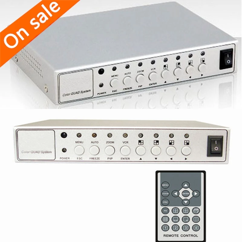 bilder für HD Farbe Video Quad Splitter CCTV Video Kamera Prozessor System Kit Switcher Metallgehäuse mit 6 BNC adapter bilder für HD Farbe Video Quad Splitter CCTV Video Kamera Prozessor System Kit Switcher Metallgehäuse mit 6 BNC adapter