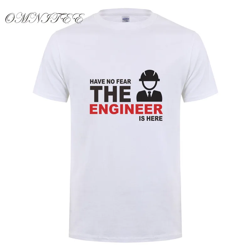 Летняя модная мужская футболка с коротким рукавом и надписью «Have no Fear The Engineer is here», хлопковая футболка для мужчин, OT-658 - Цвет: as picture