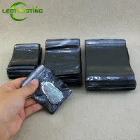 100pcs Thick One Side Clear Plastic Jewelry Zip Lock Bag Black PVC Anti-oxidation Plastic Rings Beads Pearl Storage Pouches 1