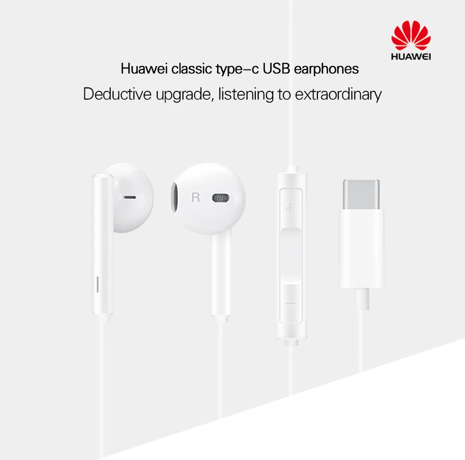 huawei Honor usb type-C наушники с микрофоном наушники-вкладыши шумоподавление CM33 классический USB ANC гарнитура Fone De Ouvido