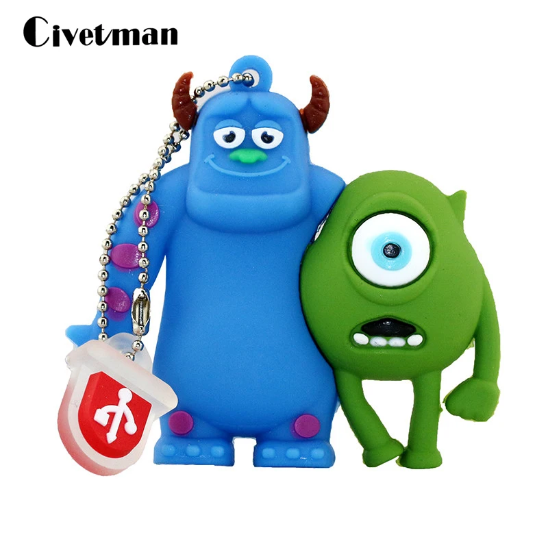 Милый мультяшный флеш накопитель USB 64 ГБ Creativo Monsters Университет Pendrive 32 Гб карта