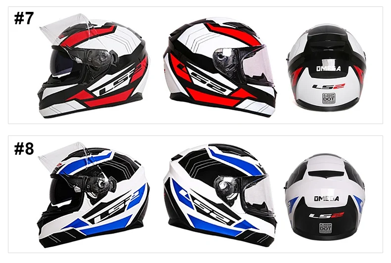 LS2 FF328 поток полное лицо мото rcycle шлем с двойными линзами capacetes para moto Racing LS2 шлем DOT Approved casco moto cap