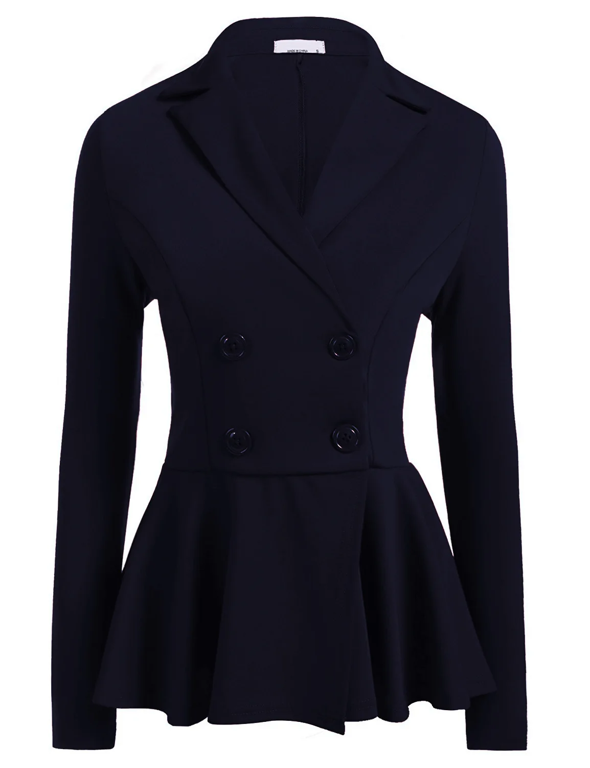 Buy 2018 Spring Women Double Breasted Goth Blazers Slim Waist Jacket Pleated