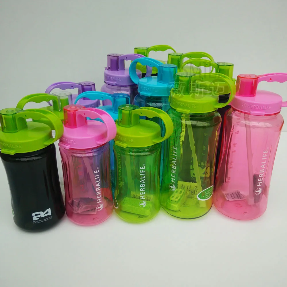 

Wholesale 1000/2000ml Outdoor Kettle canteen with handgrip straw strap sports herbalife Nutriton 24hour water space bottle