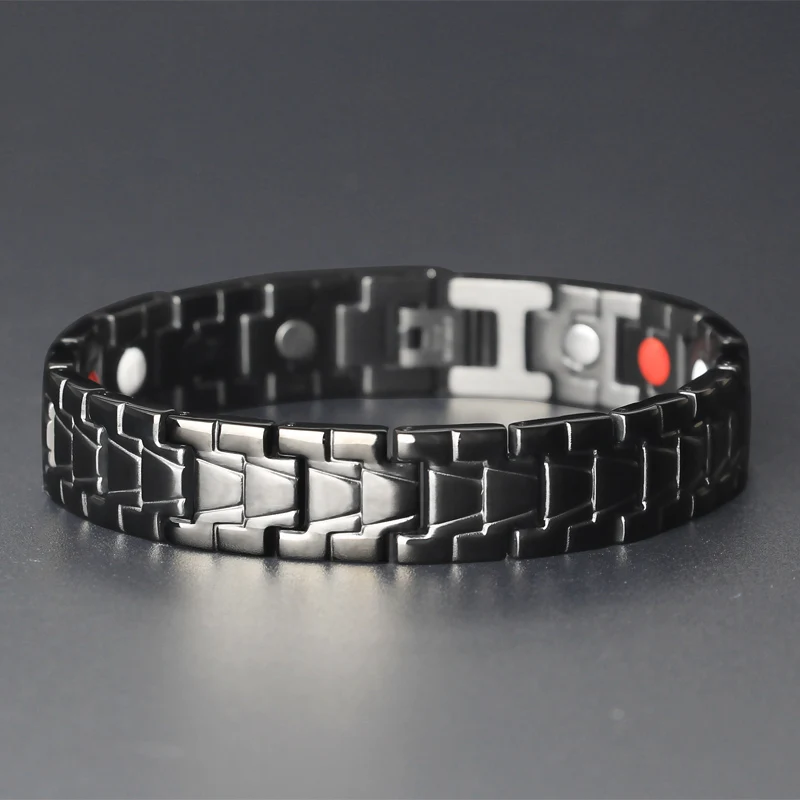 Роскошные золотые/черные браслеты из нержавеющей стали для женщин 13 мм широкий Магнитный мужской браслет мужские ювелирные изделия для лучших друзей браслеты браслет
