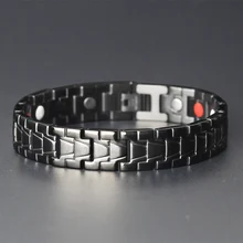 Роскошные золотые/черные браслеты из нержавеющей стали для женщин 13 мм широкий Магнитный мужской браслет мужские ювелирные изделия для лучших друзей браслеты браслет