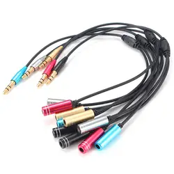 Высокое качество 3.5 мм стерео аудио Y Splitter 1 штекер 2 двойной женский кабель адаптер наушники кабель