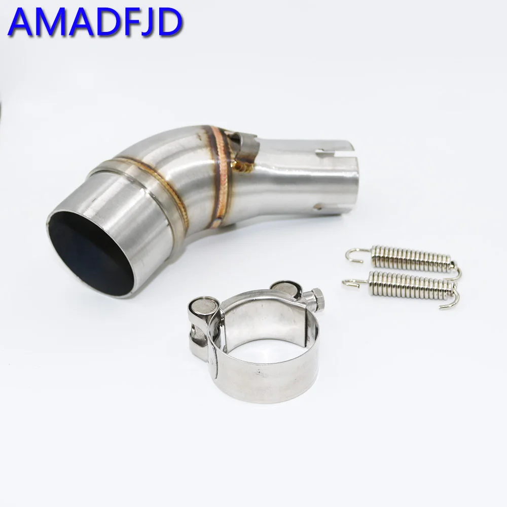 AMADFJD Motorcycle Middle Exhaust Pipe Connect Adapter For YAMAHA YZF R300 R30 R3 R25 YZF R3