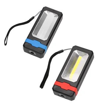 

2 LED Flashlight With Built-in Magnet Hook Work Light Camping Magnetic Car Repair Lamp By 3 AAA Battery