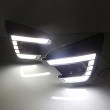 Автомобильный мигающий 2 шт. светодиодный светильник дневного света для Mazda CX-5 CX5 2012 2013 DRL бампер противотуманный светильник