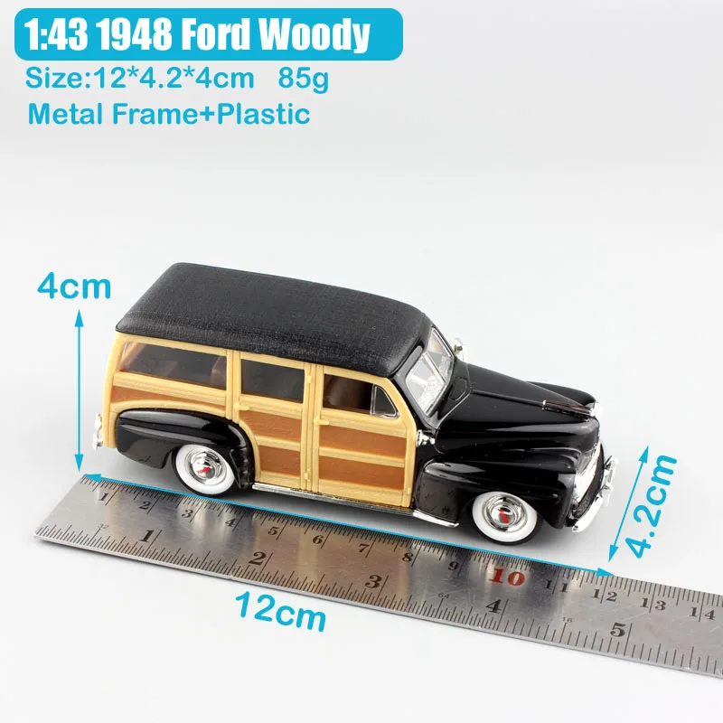 Детские 1/43 весы дорожные подписи 1948 Ford Woody woodie литые под давлением автомобили Реплика винтажная автостанция вагон игрушечные модели автомобилей