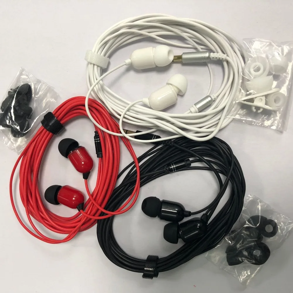 

3 Meters Music In-Ear Earphone Portable 3.5mm Earphone Bass Earbuds Wired In-Ear Headset with Microphone for iPhone Samsung