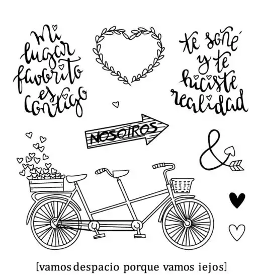 

Spanish Bicycle Transparent Clear Silicone Stamp/Seal for DIY scrapbooking/photo album Decorative clear stamp sheets A342