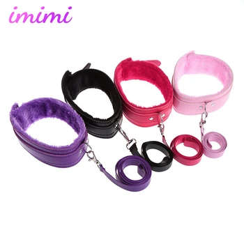 

Adult SM Products BDSM Sex Toys Bondage Faux Leather Neck Collar Sexual Stimulation Flirting Leash Sexy Restraint for Couples