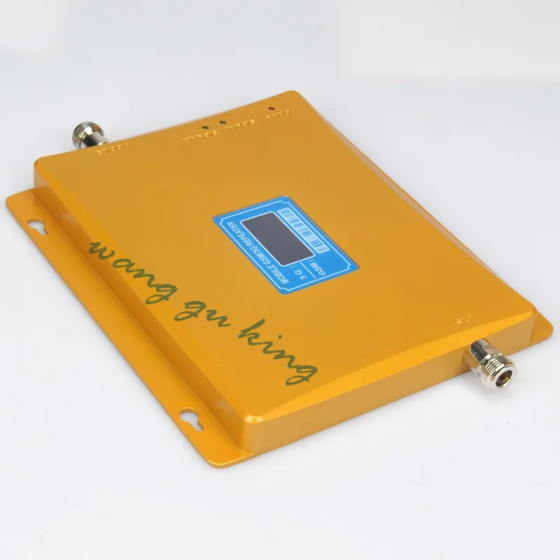 LCD Display ! Dual Band 3G W-CDMA 2100MHz + GSM 900Mhz Mobile Phone Signal Booster  Cell Phone Signal Repeater + Power Adapte