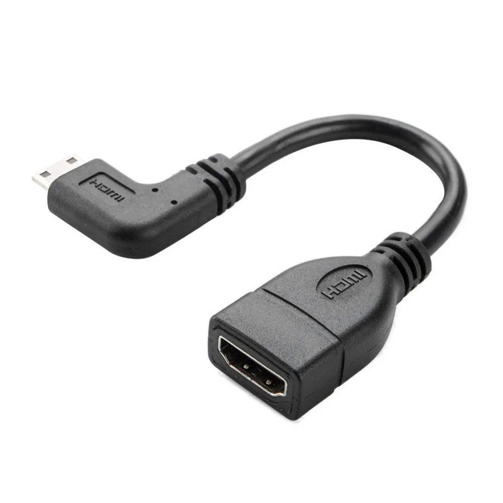 Кабель Mini HDMI кабель 0 5 фута 90 градусов прямоугольный переходник папа мама
