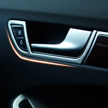 4 шт для Audi A4 B8 2009 2010 2011 2012 2013 2014 2015 стайлинга автомобилей внутренняя дверная ручка рамка Крышка отделкой двери авто Интерьер крышка