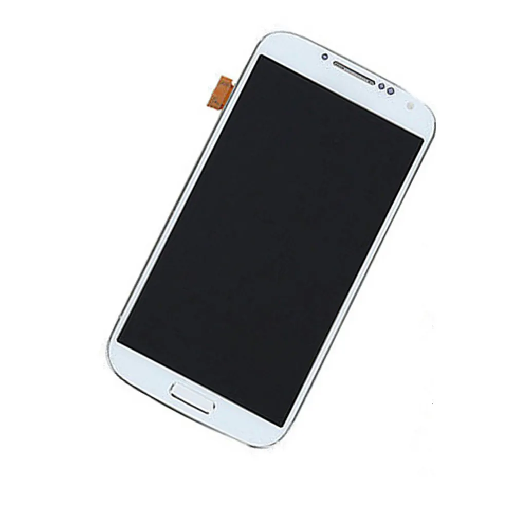 Для samsung Galaxy S4 i337 i9505 M919 i9500 ЖК-дисплей с сенсорным экраном дигитайзер Рамка в сборе - Цвет: White