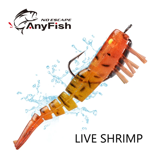 ANYFISH SHRIMP Soft lure 7g/12g 1pcs Artificial baits fishing lure with  hooks Fishing Shrimp Bait
