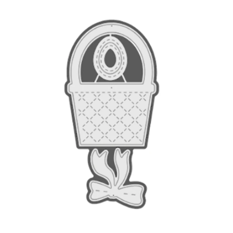 Naifumodo прошитая Пасхальная корзина набор штампов для резки металла Скрапбукинг