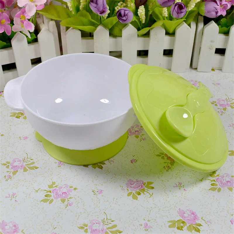 1 Set Baby Temperature Sensing Spoon and Fork Set Kid Suction Cup Bowl Slip-resistant Tableware for Toddlers 2018