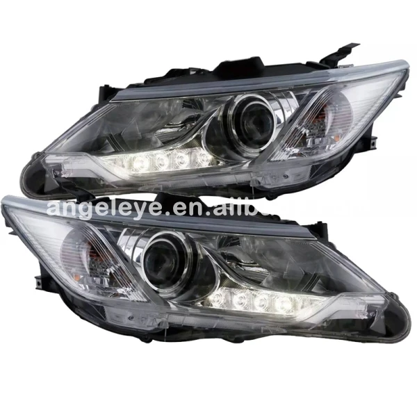 

For Toyota for Camry LED Head Lights Head lamp front light 2015 year Chrome housing for original car with HID kit LD